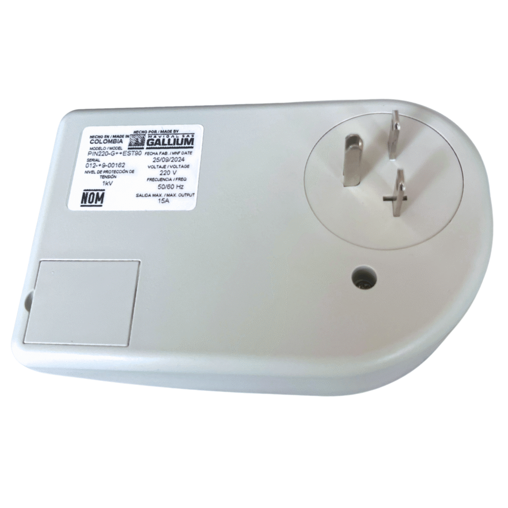 PIN220-CM0EST Aire 220 CM - Protector enchufable para Aire Acondicionado convencional y equipos de refrigeracion, ajustable, con botón de encendido, 220V 15A NEMA 6-15 (Edición Español) - Image 2