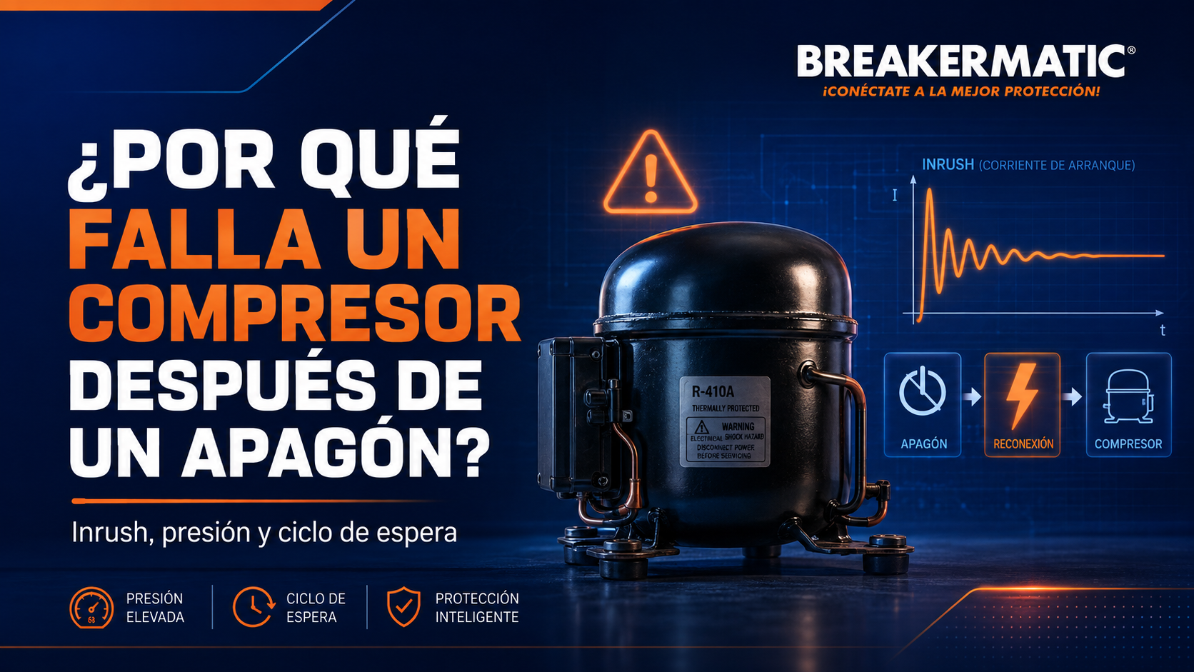 Compresor después de un apagón: por qué puede fallar